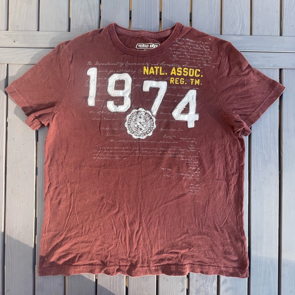 Y2K Burgundy Urban T-Shirt